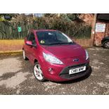 A 1.2L PETROL 2016 FORD KA 'CN16 NMF', MOT EXPIRED 16/03/21, NO LOG BOOK, ONE KEY, APPROX MILEAGE