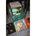 A TRAY OF LP RECORDS TO INCLUDE THE ROLLING STONES, THE INK SPOTS ETC.
