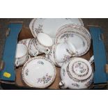 A TRAY OF ROYAL GRAFTON FLORAL CHINA TO INCLUDE TEA POT