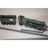 A LARGE MODERN RAILWAY INTEREST MODEL OF THE FLYING SCOTSMAN - LENGTH 65CM APPROX
