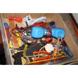 A SMALL BOX OF TOOLS ETC