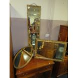 THREE VINTAGE GILT FRAMED MIRRORS