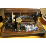 A CASED PELICAN SEWING MACHINE