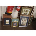 A COLLECTION OF REPRODUCTION FRAMED AND GLAZED PRINTS UNIFORM OF THE BRITISH INFANTRY AND YEOMANRY