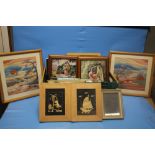 A SELECTION OF PICTURES AND FRAMES