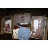 FOUR BOXES OF LADIES CLOTHING TO INCLUDE PACKAGED ITEMS