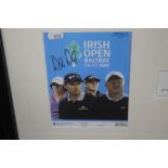 P. DAUBY, LIMITED EDITION PRINT ETC. "GOLF VIEW", IRISH OPEN, BALTRAY MAY SIGNED WITH GOLF