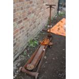 A LARGE TROLLEY JACK - AS FOUND