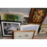 A LARGE QUANTITY OF ASSORTED PRINTS TO INCLUDE 'TROTTERS' BY WARWICK HIGGS, NIGEL HEMMING PRINT,