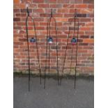 THREE 'TOM CHAMBERS' GARDEN OBELISKS H-150 CM (3)