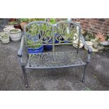 A METAL GARDEN BENCH L-112 CM