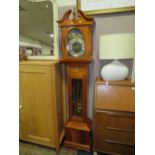 A MODERN 'EMPEROR CLOCK Co' MOON ROLLER GRANDMOTHER CLOCK WITH TRIPLE WEIGHT AND PENDULUM H-182 CM