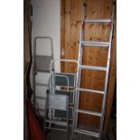 FOUR SETS OF STEP LADDERS