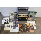 A CASE OF LP RECORDS, TO INCLUDE THE BEATLES, BOB DYLAN, ETC.