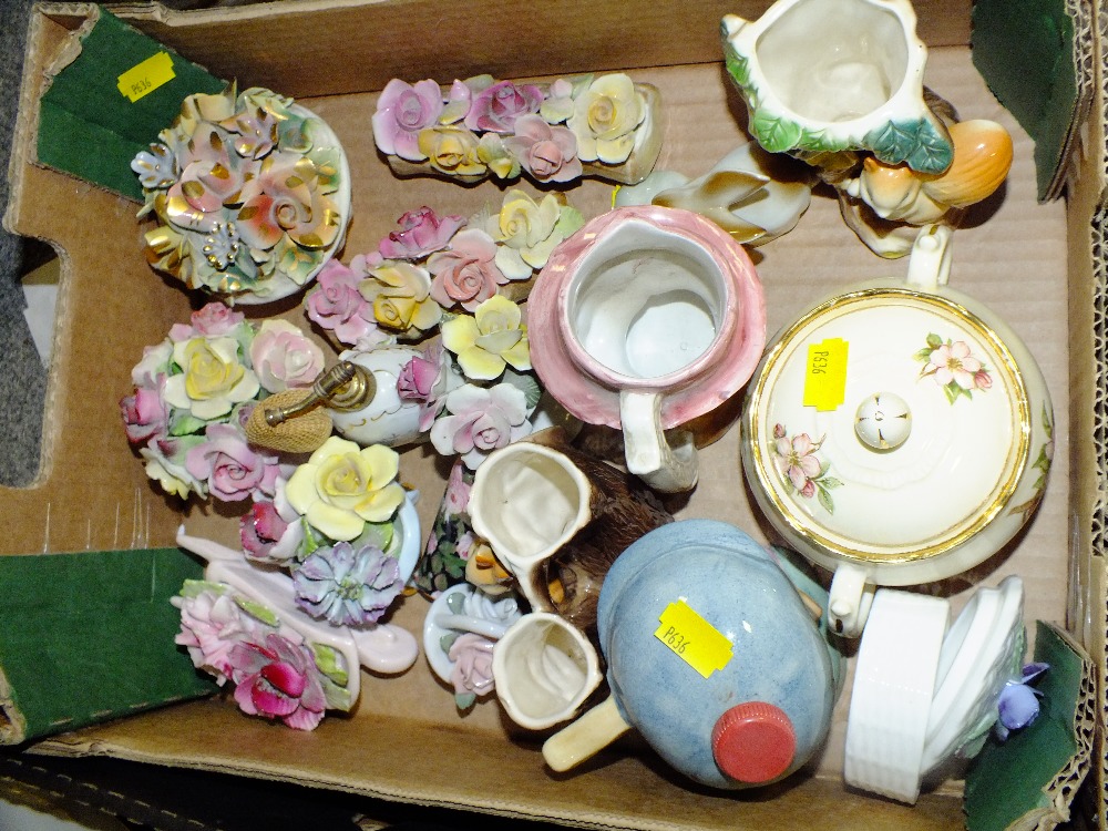 FOUR BOXES OF ASSORTED CHINA AND CERAMICS TO INCLUDE A WADE JOHNNY WALKER WHISKY JUG, AND - Image 2 of 4