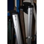 A PAIR OF AUDI ROOF BARS ( NO KEY ) - AS FOUND
