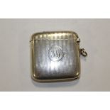 A HALLMARKED SILVER VESTA CASE APPROX WEIGHT - 42.3G