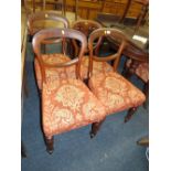 A SET OF SIX VICTORIAN MAHOGANY DINING CHAIRS