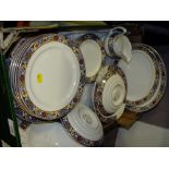 A TRAY OF FLORAL DINNERWARE
