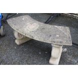 A CURVED GARDEN BENCH L-120 CM