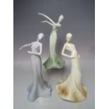 A SET OF THREE COALPORT 'MUSIC & DANCE' FIGURINES, designed and modelled by Neil Welch, comprising