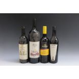 4 BOTTLES OF RED WINE CONSISTING OF 1 MAGNUM OF SKILLOGALEE CLARE VALLEY SHIRAZ 1995, 1 bottle of