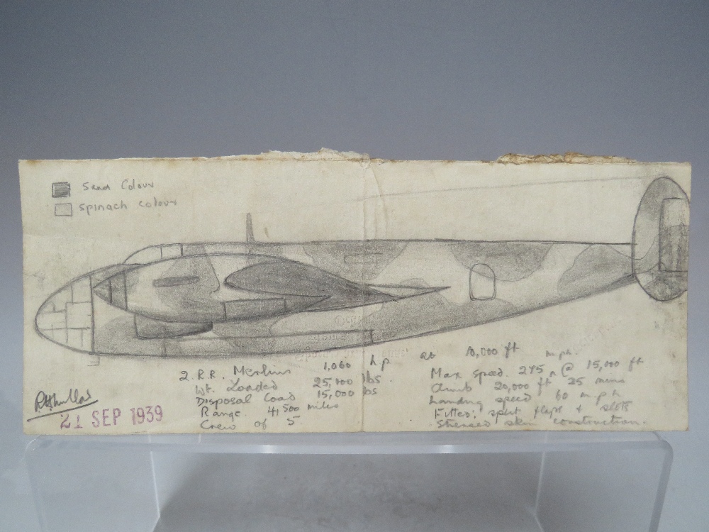 R H MILLAR. Three various aircraft drawings, two signed and dated 1939 lower right, one signed lower - Image 2 of 8