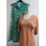 A COLLECTION OF LADIES VINTAGE CLOTHING, various styles and periods, to include three vintage skirts