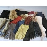 A COLLECTION OF MAINLY VINTAGE LADIES GLOVES, various fabrics, styles and periods, to include