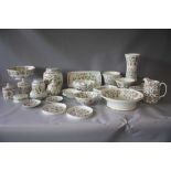 A COLLECTION OF MINTON 'HADDON HALL' PATTERN CERAMICS, comprising a fruit bowl, water jug, two