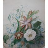 ENGLISH SCHOOL (XX). Floral study, watercolour, gilt framed and glazed, 25.5 x 21 cm