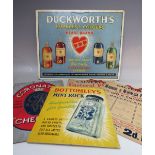 A COLLECTION OF VINTAGE ADVERTISING / SHOP DISPLAY SIGNS, comprising Bottomleys MInt Rock,