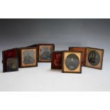 FOUR CASED DAGUERREOTYPES, together with a loose example (5)Condition Report:al;l casing showing