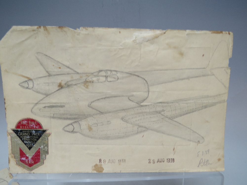 R H MILLAR. Three various aircraft drawings, two signed and dated 1939 lower right, one signed lower - Image 5 of 8