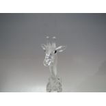 A SWAROVSKI CRYSTAL GIRAFFE, with box and certificate, H 14 cm