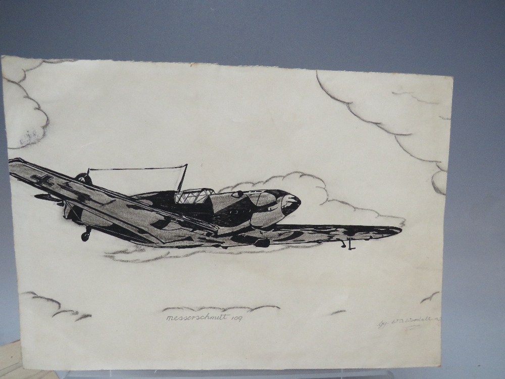 R H MILLAR. Three various aircraft drawings, two signed and dated 1939 lower right, one signed lower - Image 6 of 8