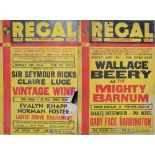 TWO 20TH CENTURY REGAL CINEMA POSTERS, 'Wallace Beery as The Mighty Barnum' etc. and 'Sir Seymour