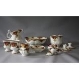 A SELECTION OF ROYAL ALBERT OLD COUNTRY ROSES FINE BONE CHINA, to include a fruit bowl - Dia. 24 cm,