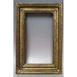 A 20TH CENTURY GOLD FRAME, frame W 4.5 cm, rebate 15 x 17 cm,