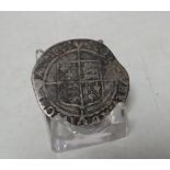 AN ELIZABETH I SILVER COIN, Dia. 3 cm