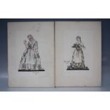 AFTER CECIL ALDIN (1870-1935). A pair of female figure studies, one signed middle left, the other