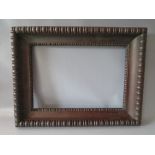 A 19TH CENTURY DECORATIVE CARVED OAK FRAME, frame W 9 cm, rebate 54 x 37 cm