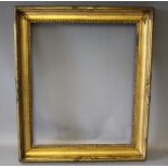 A GEORGIAN GILT FRAME WITH EGG AND DART DESIGN TO INNER EDGE, frame W 5.5 cm, rebate 57 x 43 cm