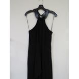 AN AMANDA WAKELEY BLACK EVENING DRESS UK SIZE 10, viscose outer, silk lining