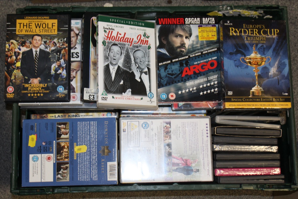 THREE BOXES OF DVDS AND BOOKS (AS FOUND - HOUSE CLEARANCE)