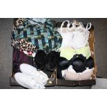 TWO TRAYS OF MODERN LADIES BRAS, MAJORITY WITH SHOP TAGS