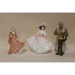 TWO ROYAL DOULTON FIGURES 'SUNDAY BEST' HN2698 AND 'GOOD MORNING' HN2671 TOGETHER WITH A ROYAL
