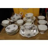 A BOX OF HAMMERSLEY 3978 PATTERN FLORAL SIX PERSON CHINA TEA SET