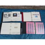FOUR ALBUMS OF FIRST DAY COVERS AND STAMPS TO INCLUDE THE MILLENNIUM COLLECTION OF FIRST DAY COIN