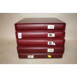FIVE FOLDERS OF JERSEY STAMPS
